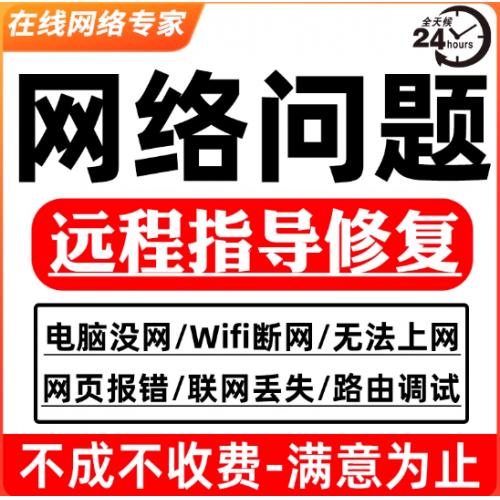网络问题解决远程电脑连不上网咨询维护技术服务dns异常修复处理